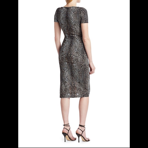 CHIARA BONI LA PETITE ROBE Women's Leopard Print Ruched Dress - Picture 5 of 8
